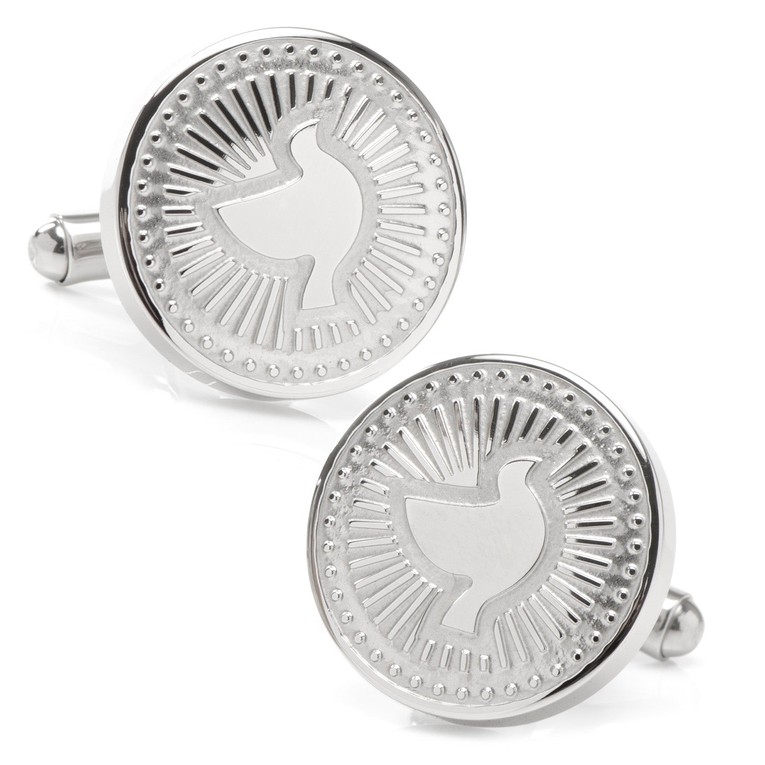 Silver Dove Radial Cufflinks - My Men's Shop