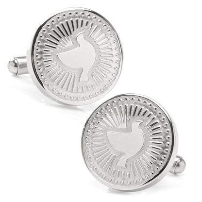 Silver Dove Radial Cufflinks - My Men's Shop