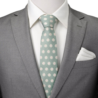 Daisy Soft Green Men's Tie - My Men's Shop