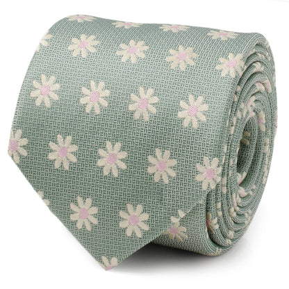 Daisy Soft Green Men's Tie - My Men's Shop