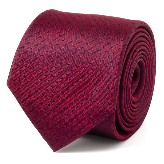 Corbata de hombre con puntos rojos