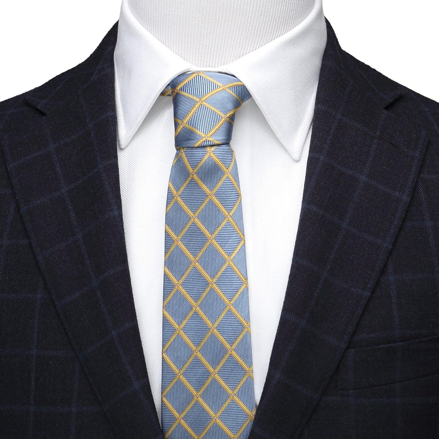 The Edward Tie (Gold Check Men's Tie) - My Men's Shop