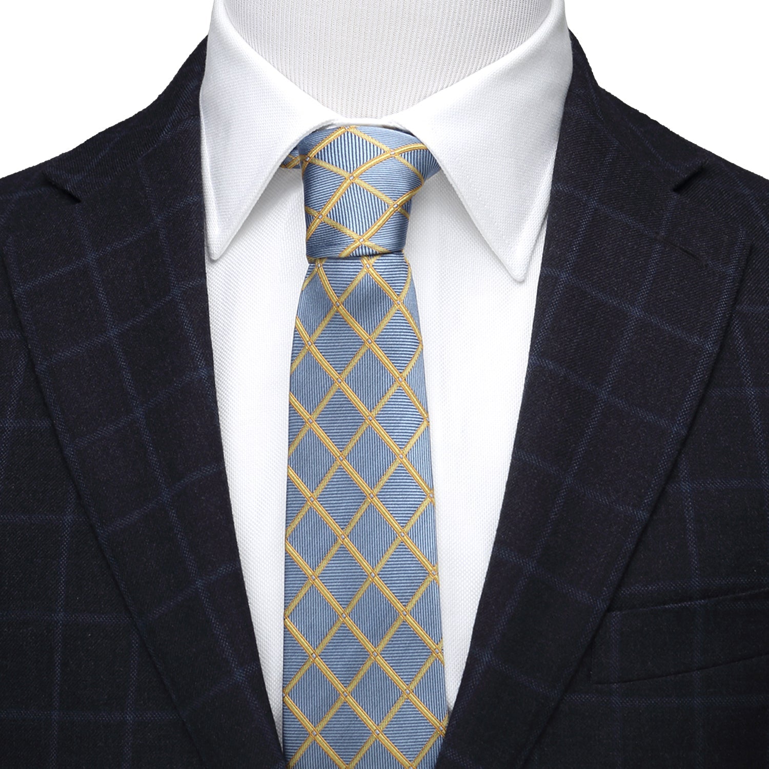The Edward Tie (Gold Check Men's Tie) - My Men's Shop