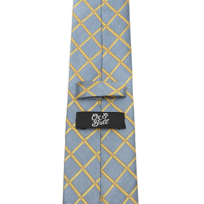 The Edward Tie (Gold Check Men's Tie) - My Men's Shop