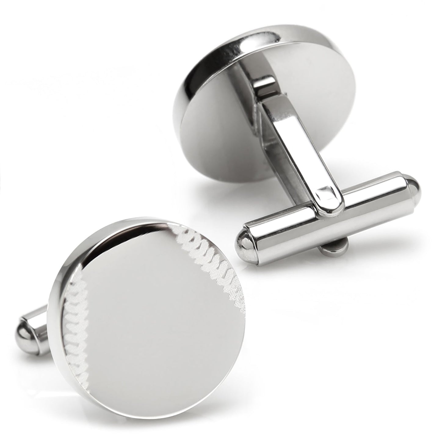 Stainless Steel Engravable Baseball Cufflinks - My Men's Shop