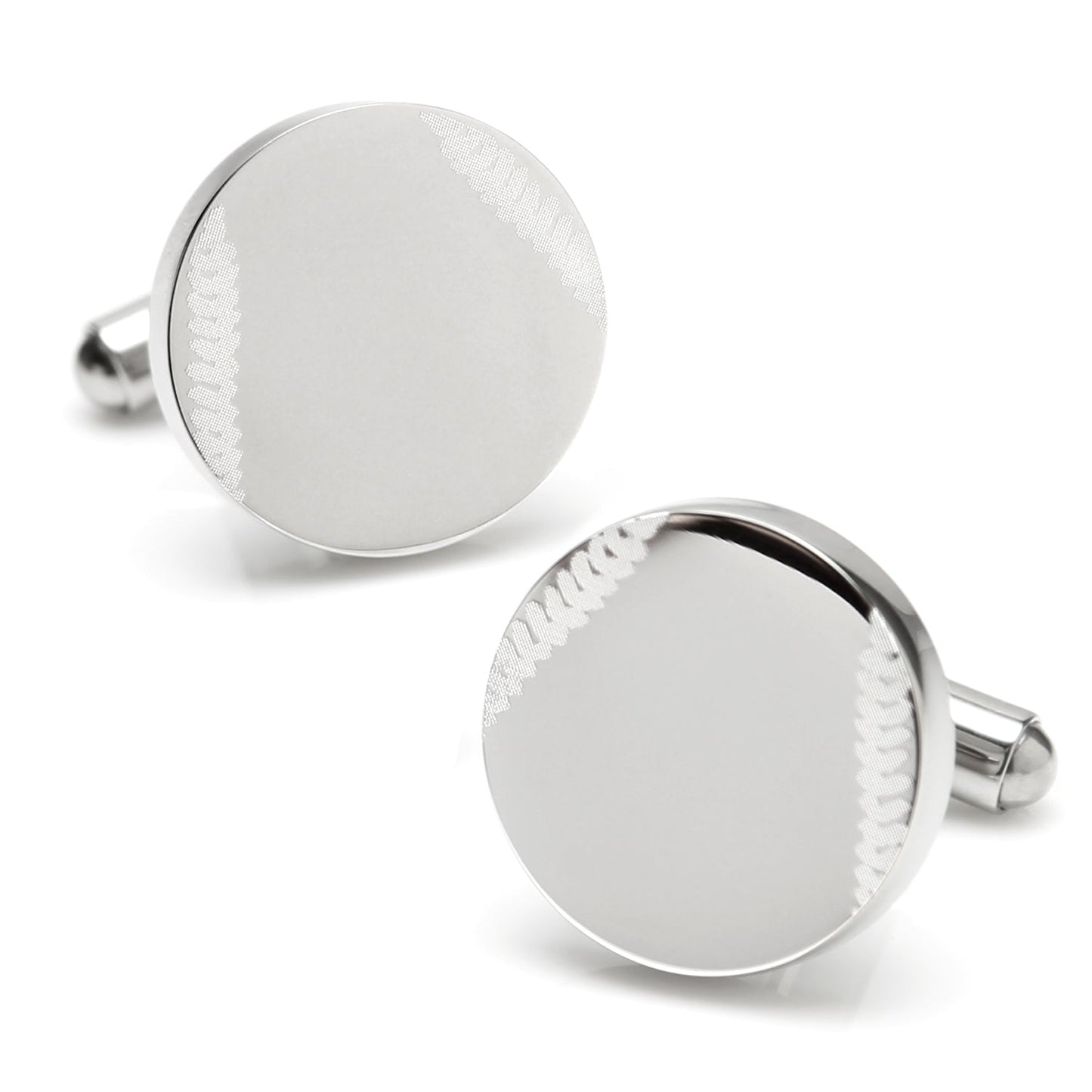 Stainless Steel Engravable Baseball Cufflinks - My Men's Shop
