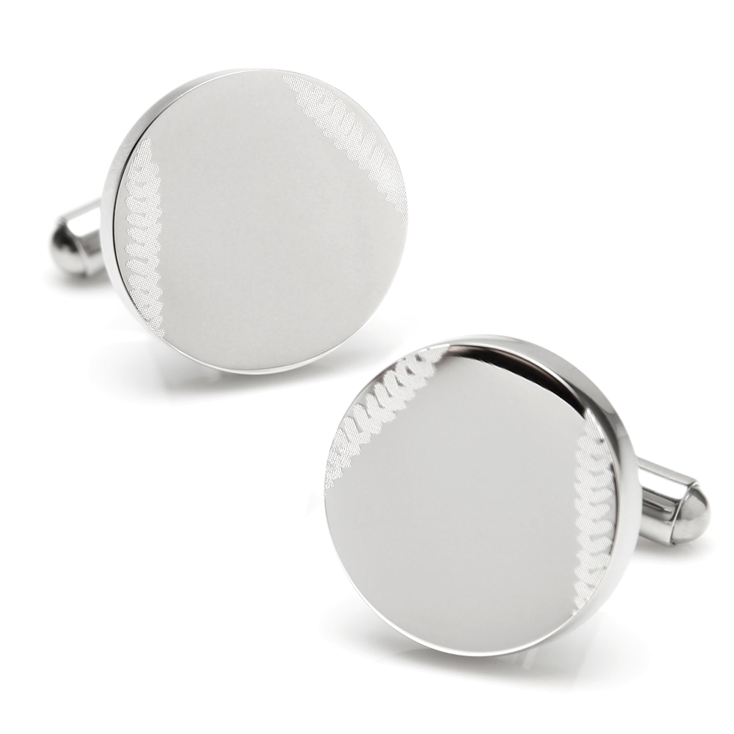 Stainless Steel Engravable Baseball Cufflinks - My Men's Shop