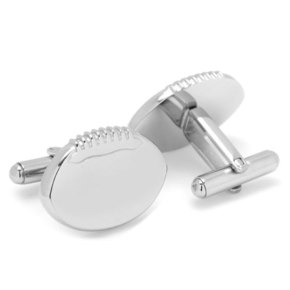 Stainless Steel Engravable Football Cufflinks - My Men's Shop