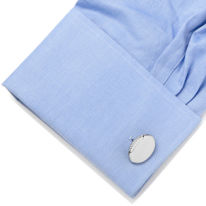 Stainless Steel Engravable Football Cufflinks - My Men's Shop