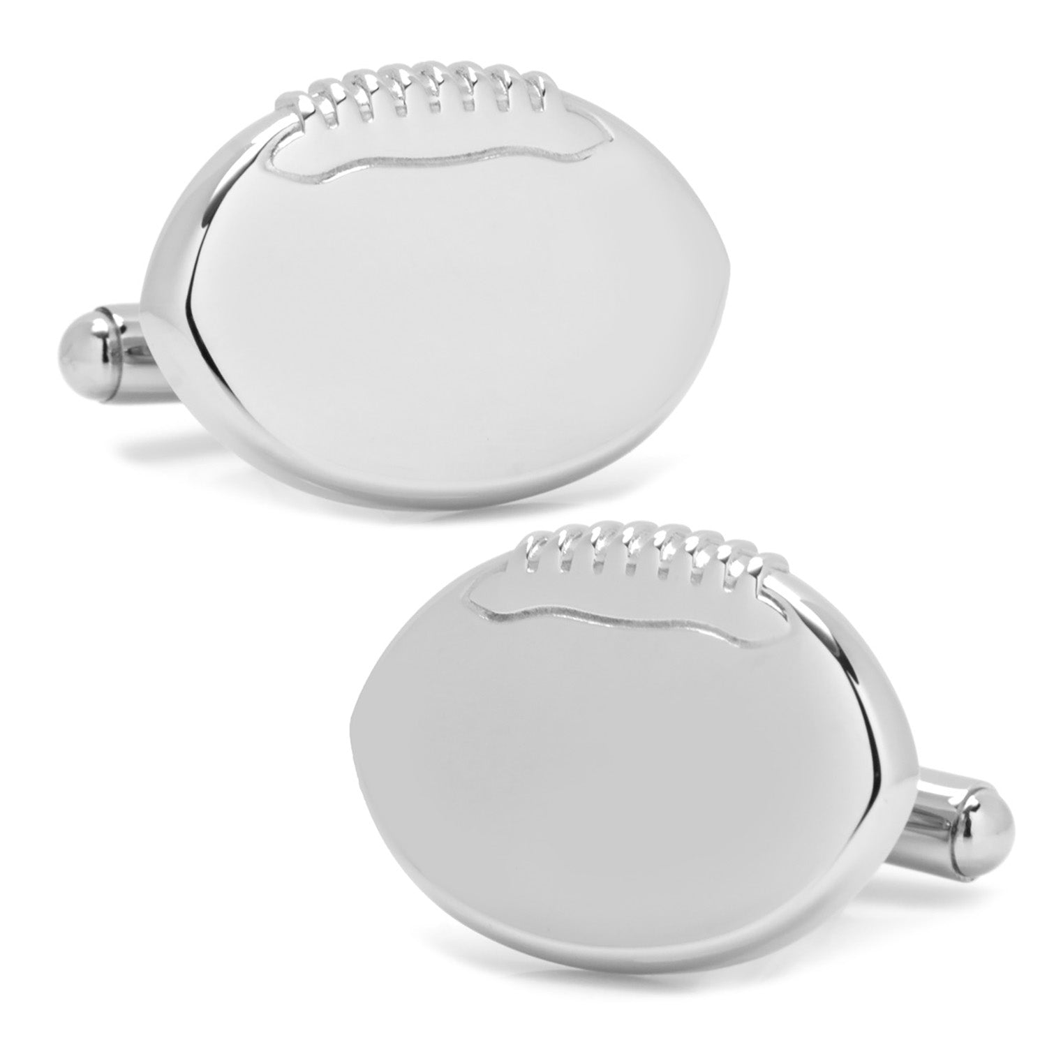Stainless Steel Engravable Football Cufflinks - My Men's Shop
