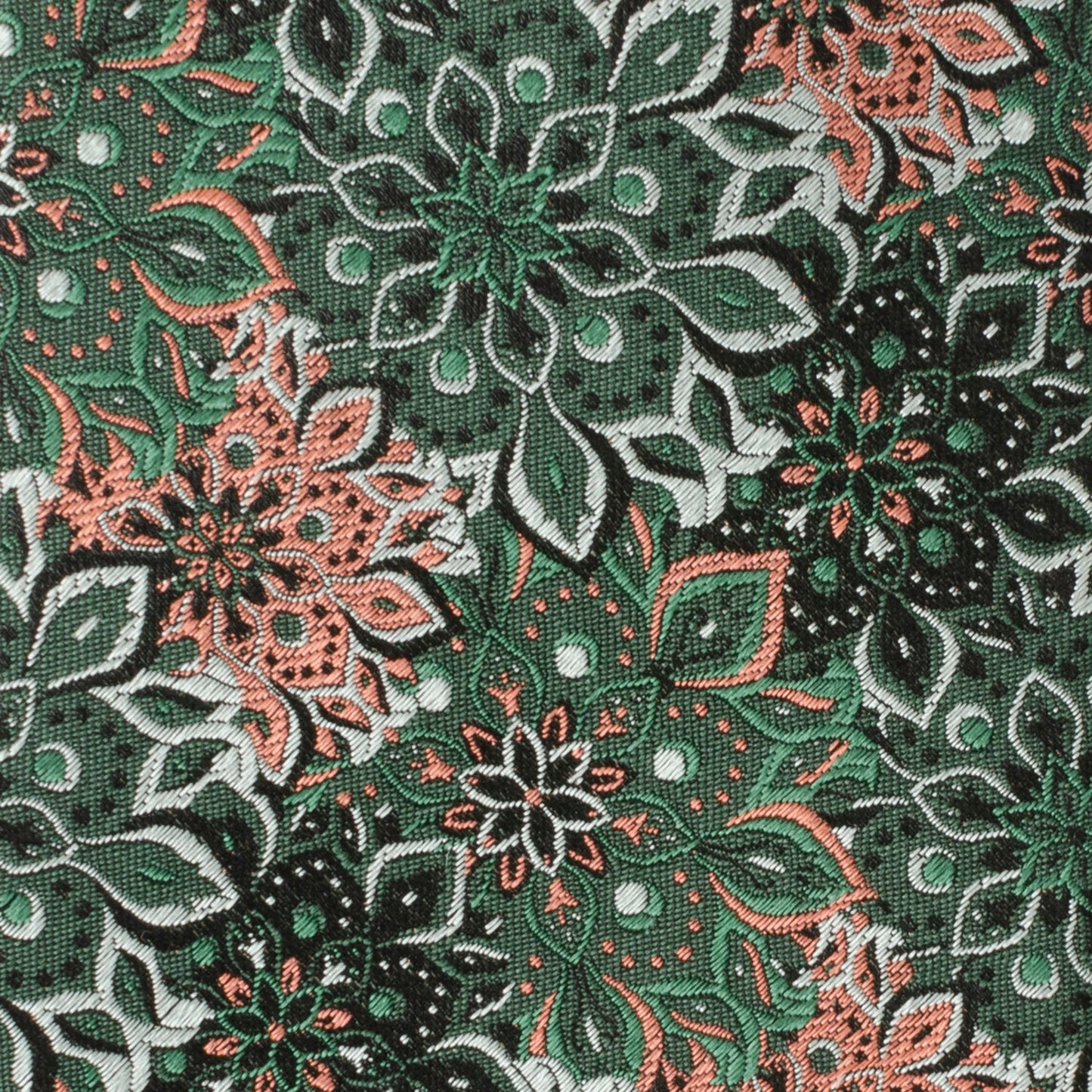 Corbata de hombre Kaleido Coral Floral Acentuada