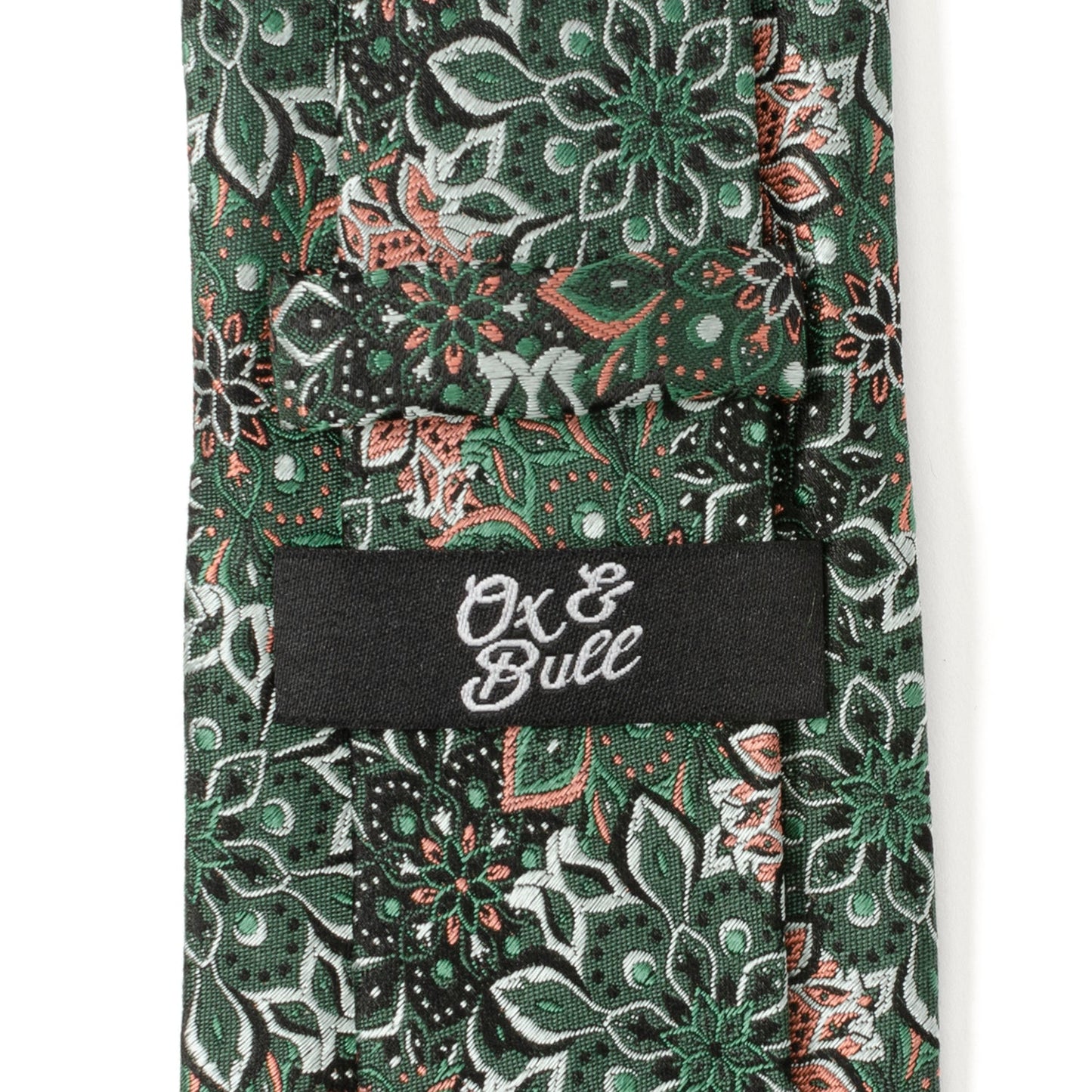 Corbata de hombre Kaleido Coral Floral Acentuada