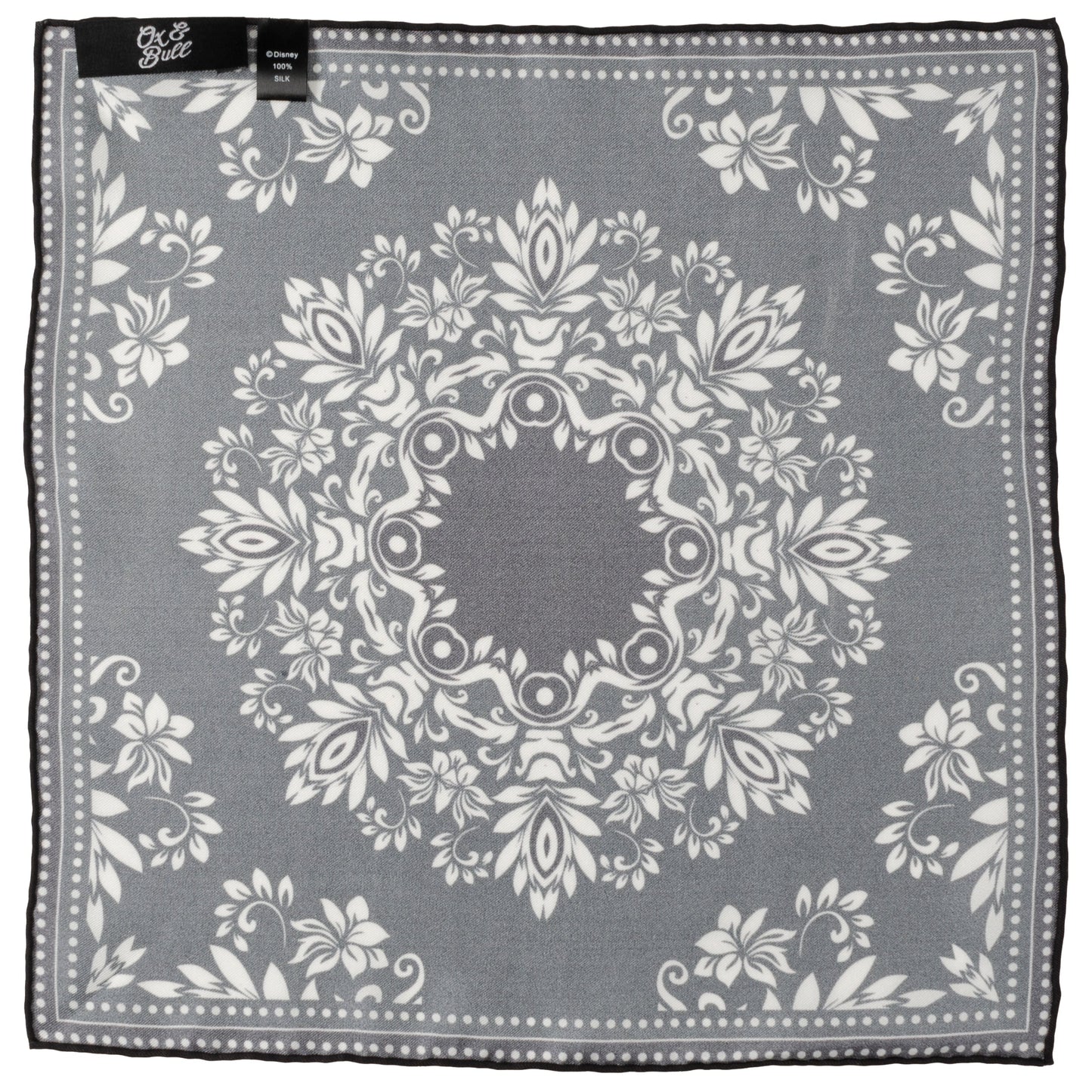 Black/White Men's Silk Pocket Square