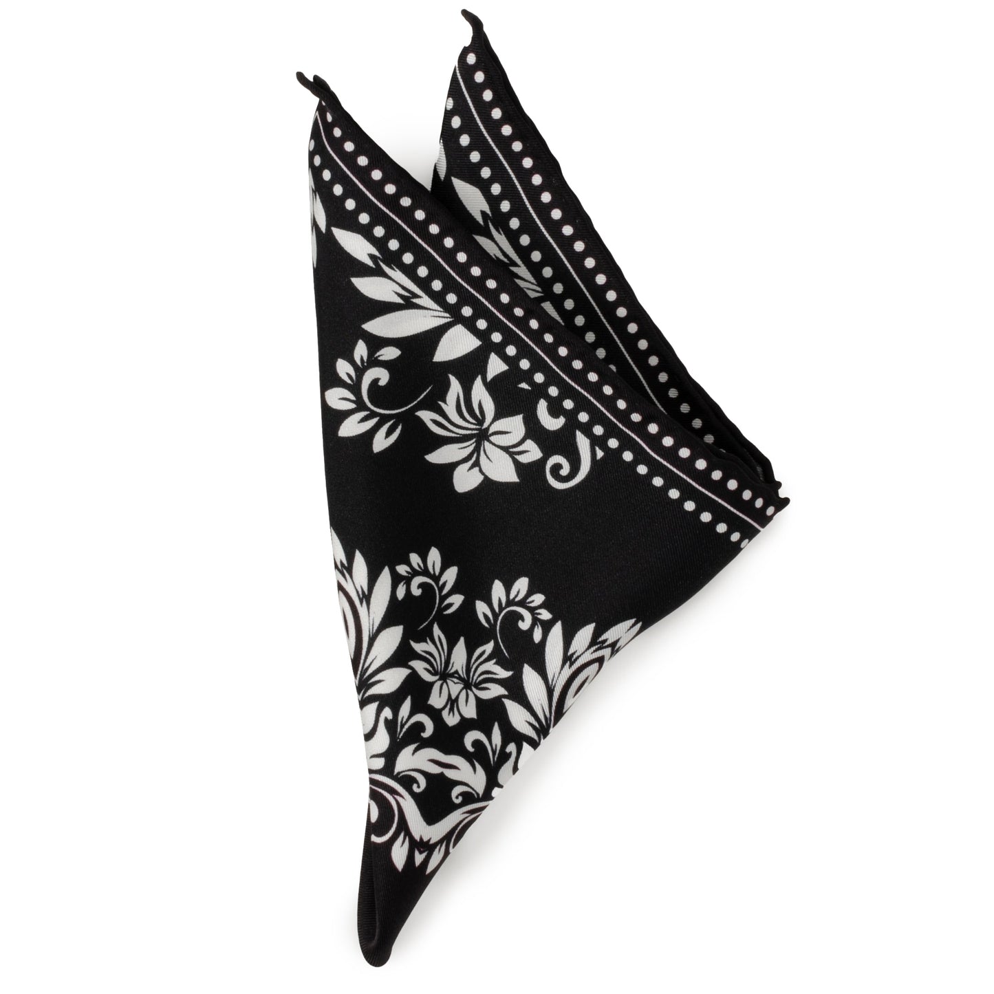 Black/White Men's Silk Pocket Square - My Men's Shop
