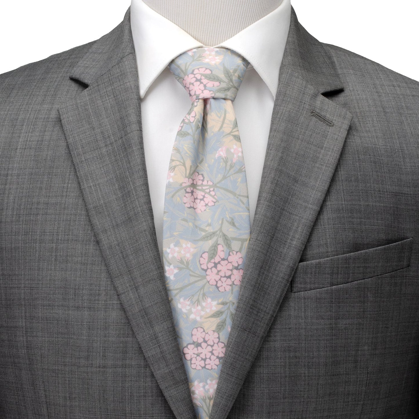 Corbata floral azul claro para hombre