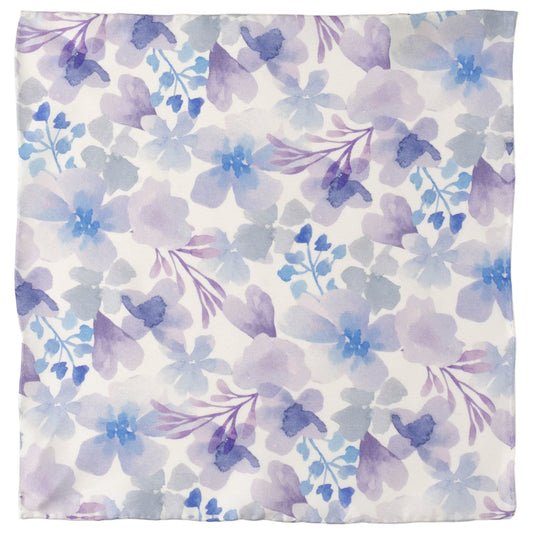 Pañuelo de bolsillo de seda para hombre con mezcla de lavanda y acuarela