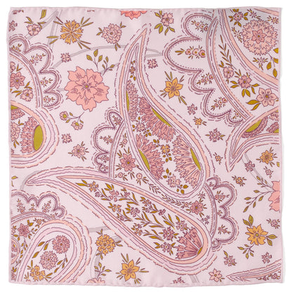 Pañuelo de Bolsillo Paisley Floral Rubor