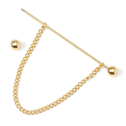 Stainless Steel Gold Chain Collar Bar - My Men's Shop