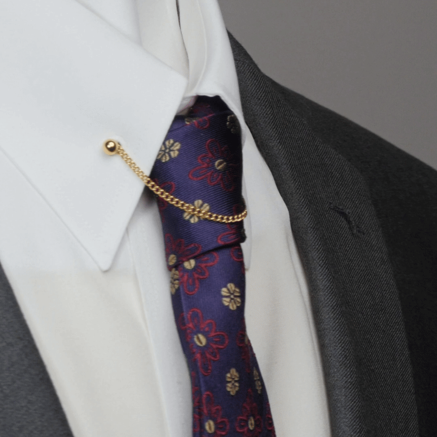 Stainless Steel Gold Chain Collar Bar - My Men's Shop