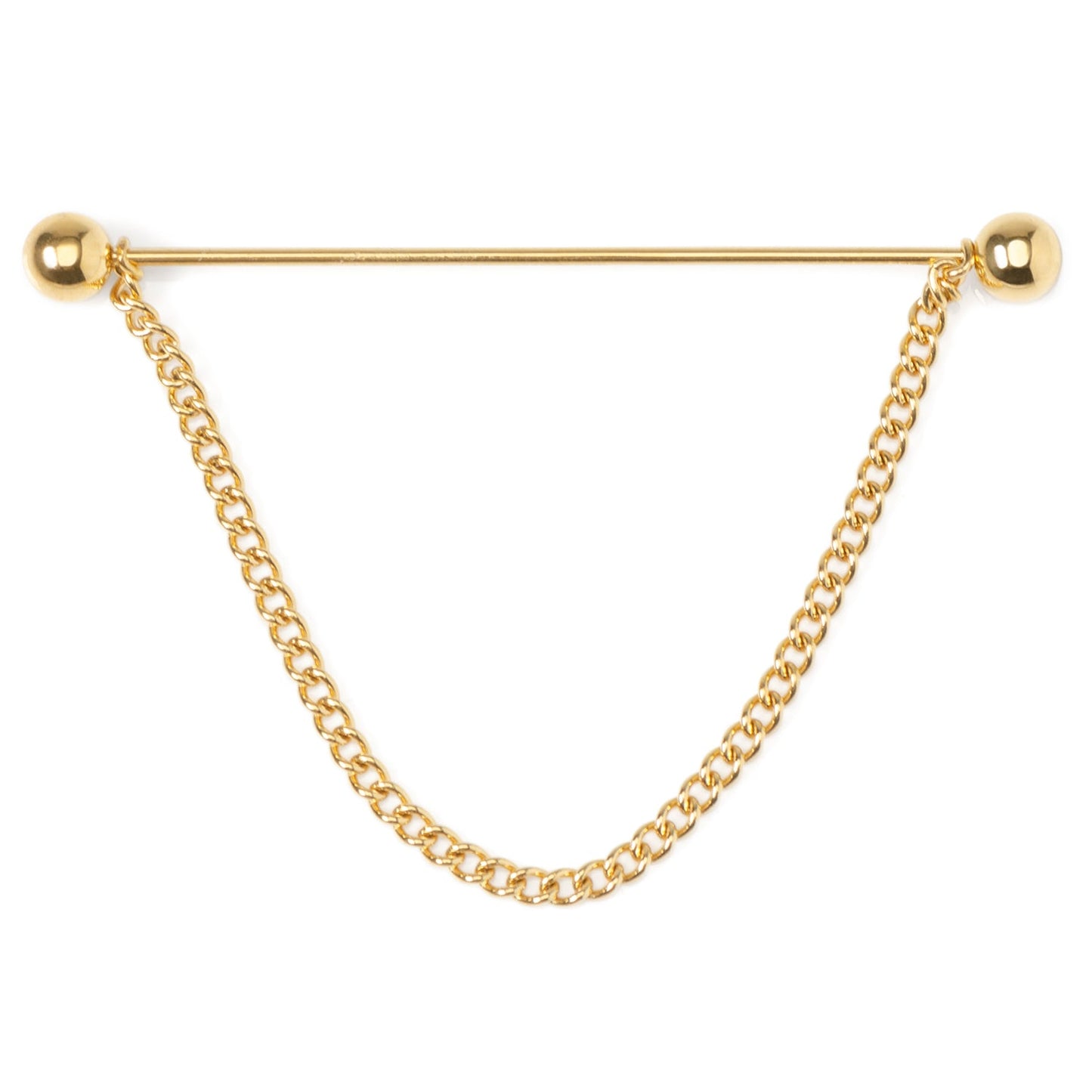 Stainless Steel Gold Chain Collar Bar - My Men's Shop
