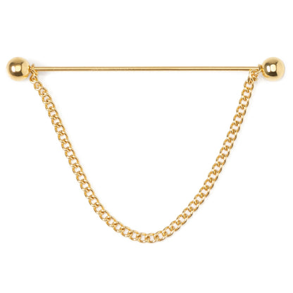 Stainless Steel Gold Chain Collar Bar - My Men's Shop
