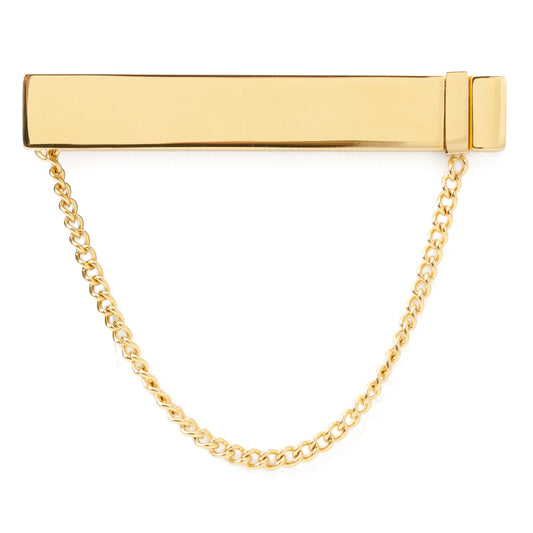 Stainless Steel Gold Chain Tie Clip - My Men's Shop