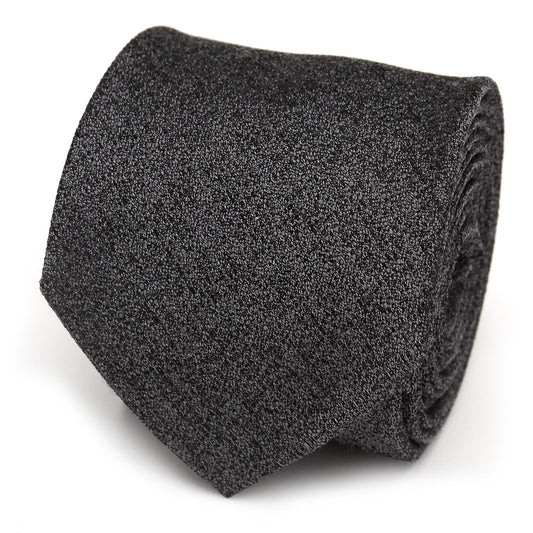 Corbata de lana gris jaspeado para hombre