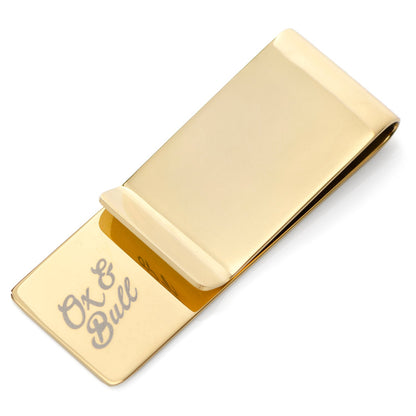 Stainless Steel Gold Engravable Money Clip - My Men's Shop