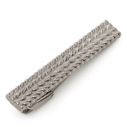 Pasador de Corbata Herringbone de Plata Antigua