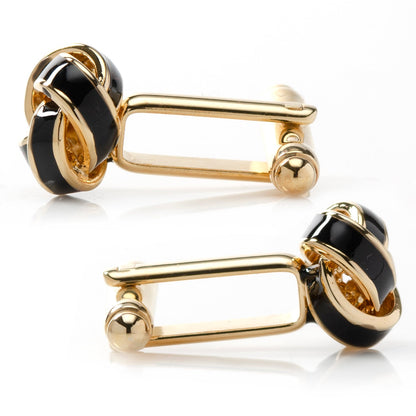 Black and Gold Knot Cufflinks - My Men's Shop