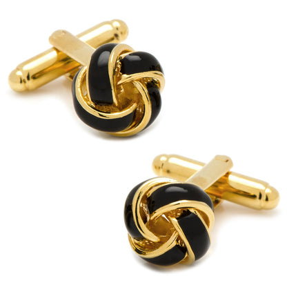 Black and Gold Knot Cufflinks - My Men's Shop