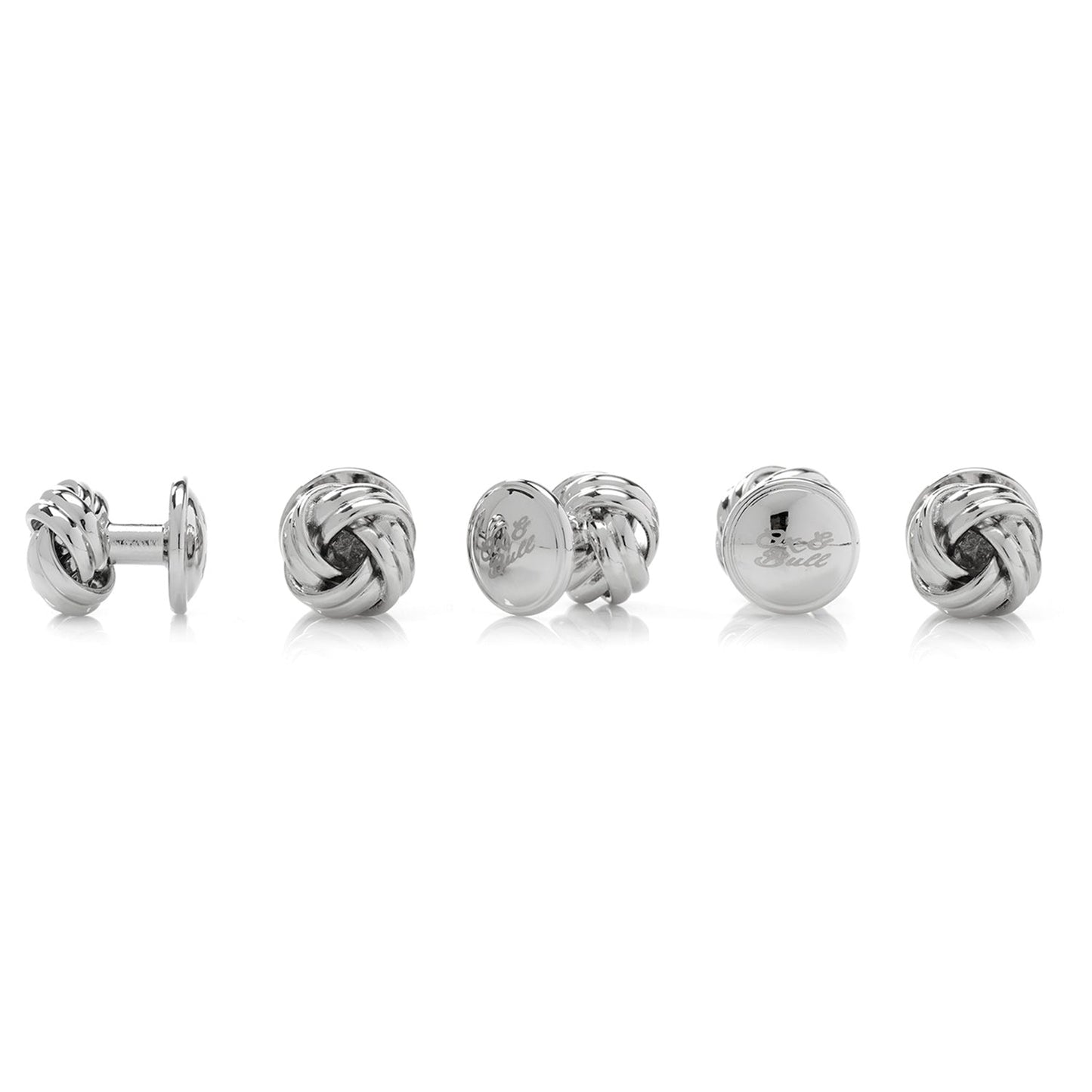 Silver Knot 5-Stud Set - My Men's Shop