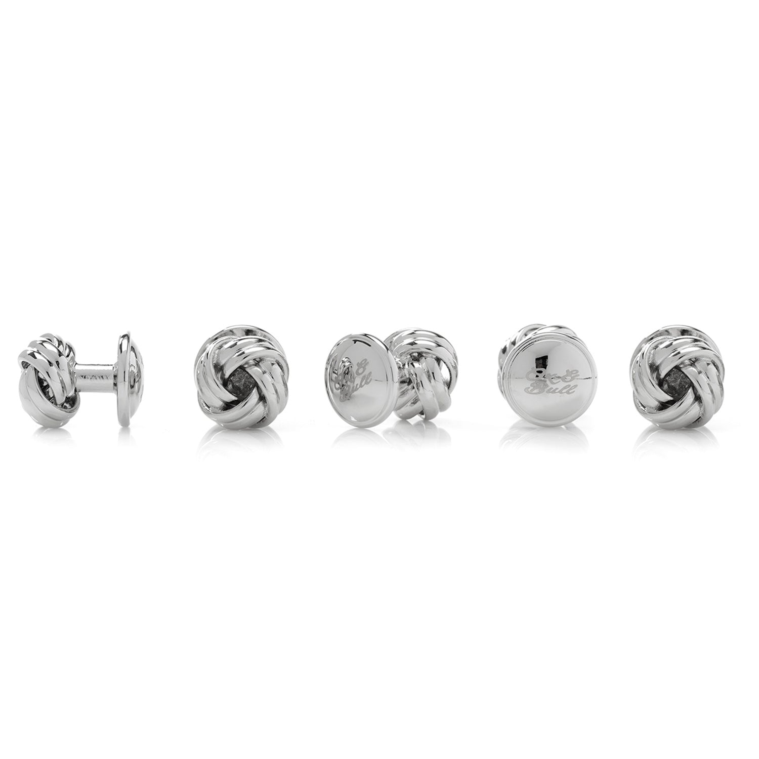 Silver Knot 5-Stud Set - My Men's Shop