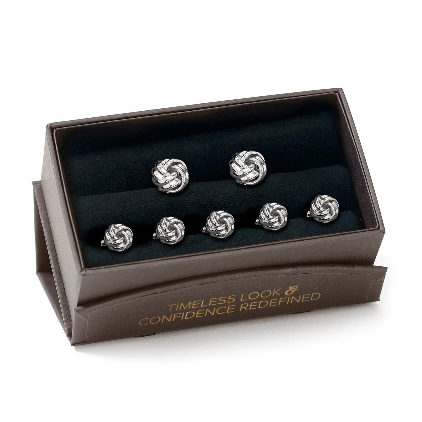 Silver Knot 5-Stud Set - My Men's Shop