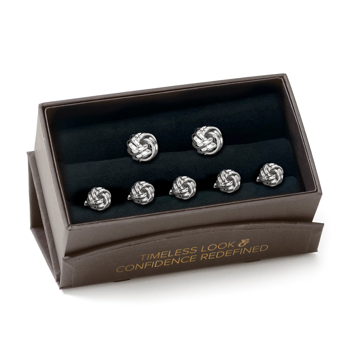 Silver Knot 5-Stud Set - My Men's Shop