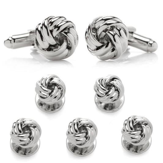 Silver Knot 5-Stud Set - My Men's Shop