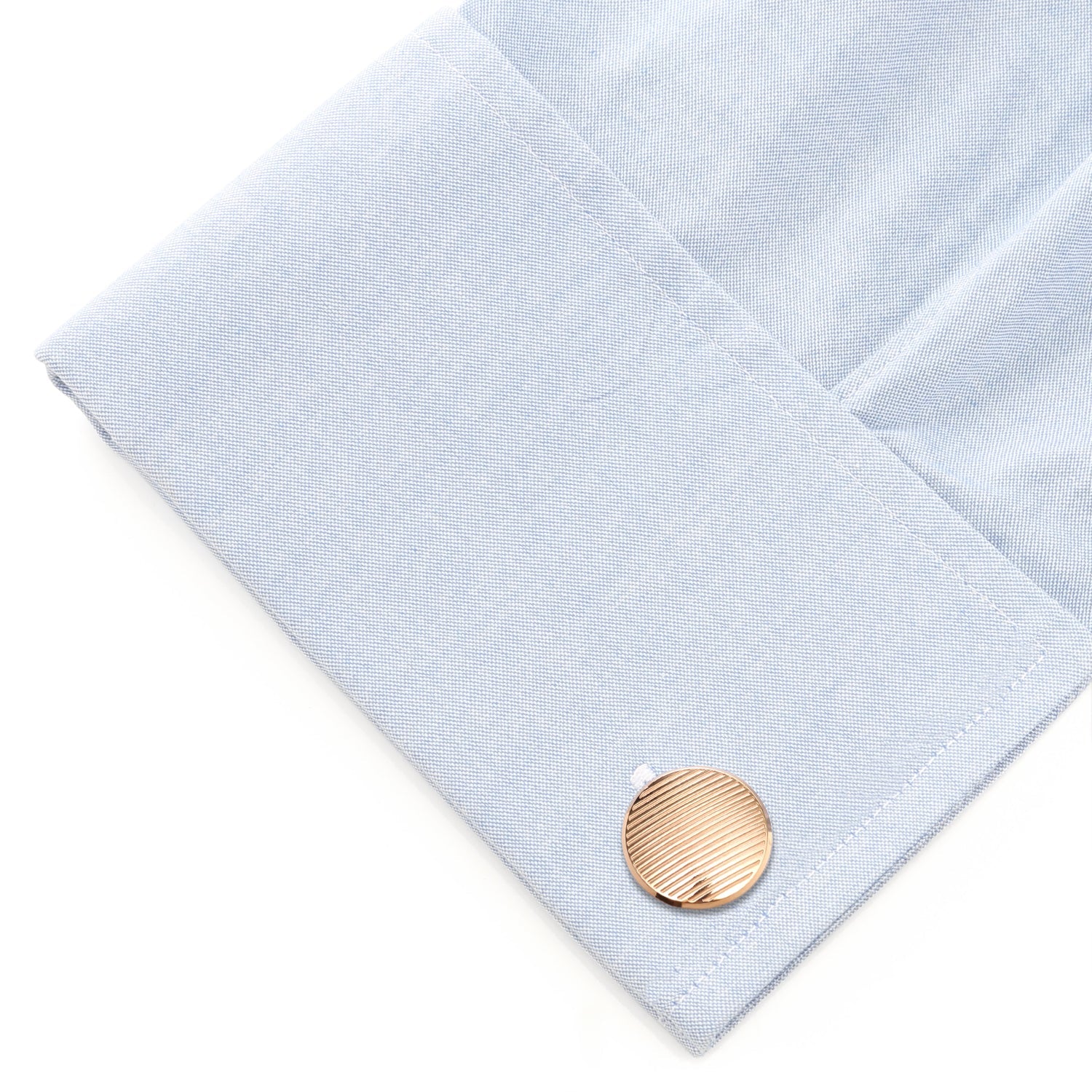 Rose Gold Line Stainless Steel Cufflinks - My Men's Shop
