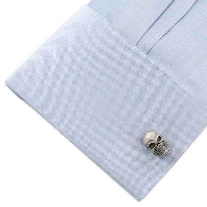 Stainless Steel Mustache Skull Cufflinks - My Men's Shop