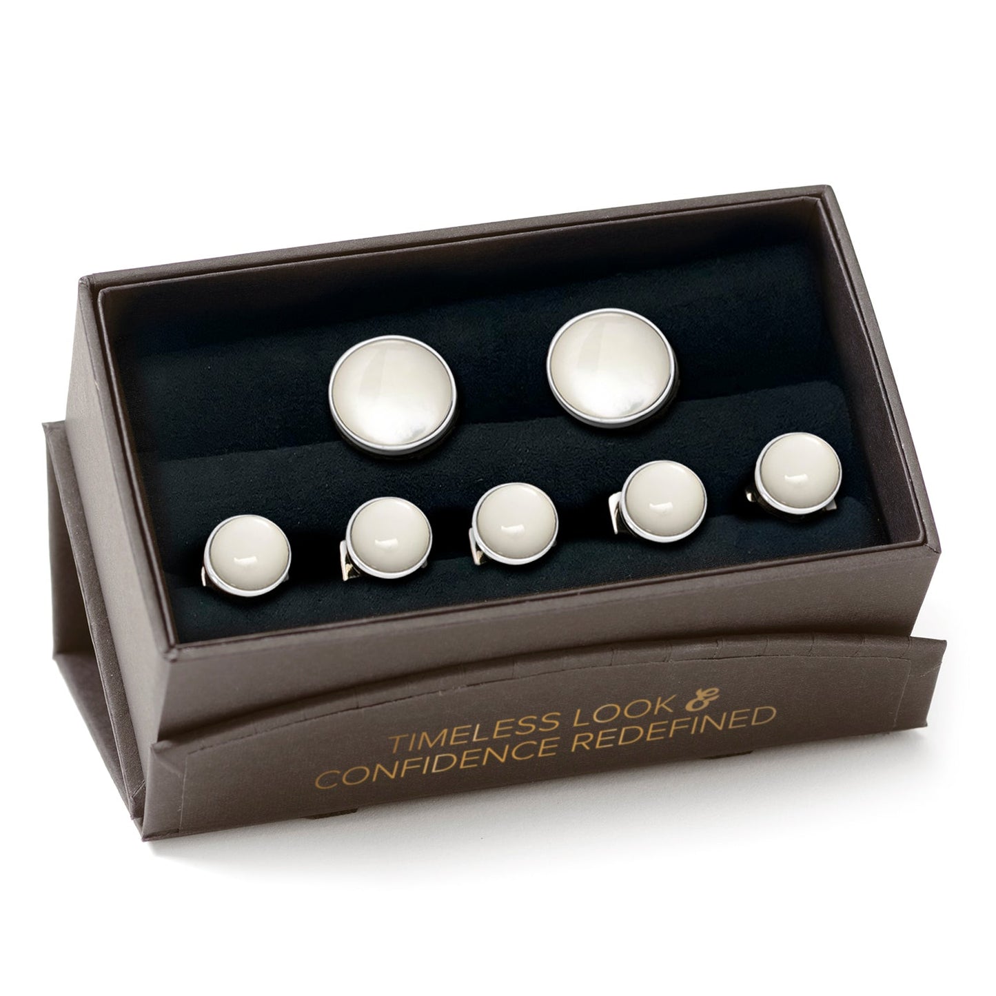 Silver and Mother of Pearl 5-Stud Set - My Men's Shop