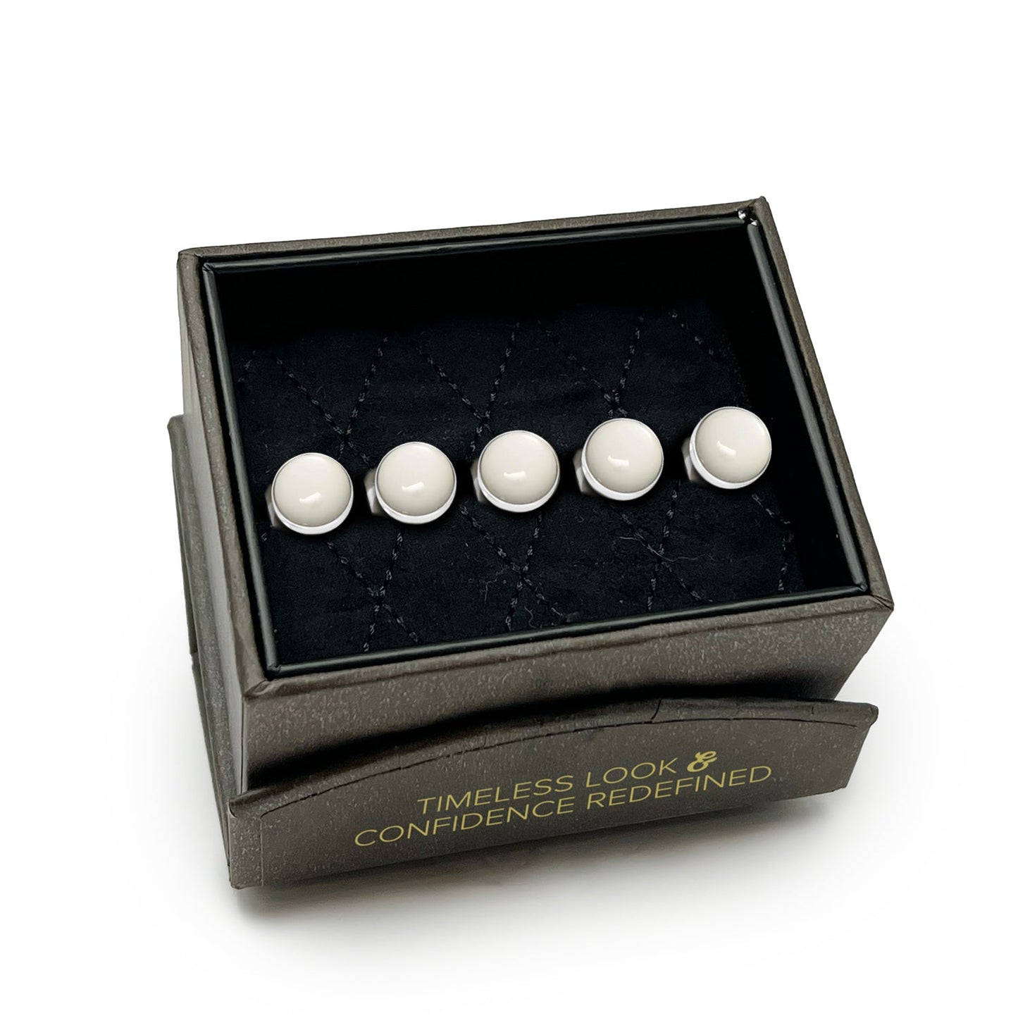 Silver and Mother of Pearl 5-Studs - My Men's Shop
