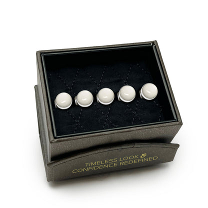 Silver and Mother of Pearl 5-Studs - My Men's Shop