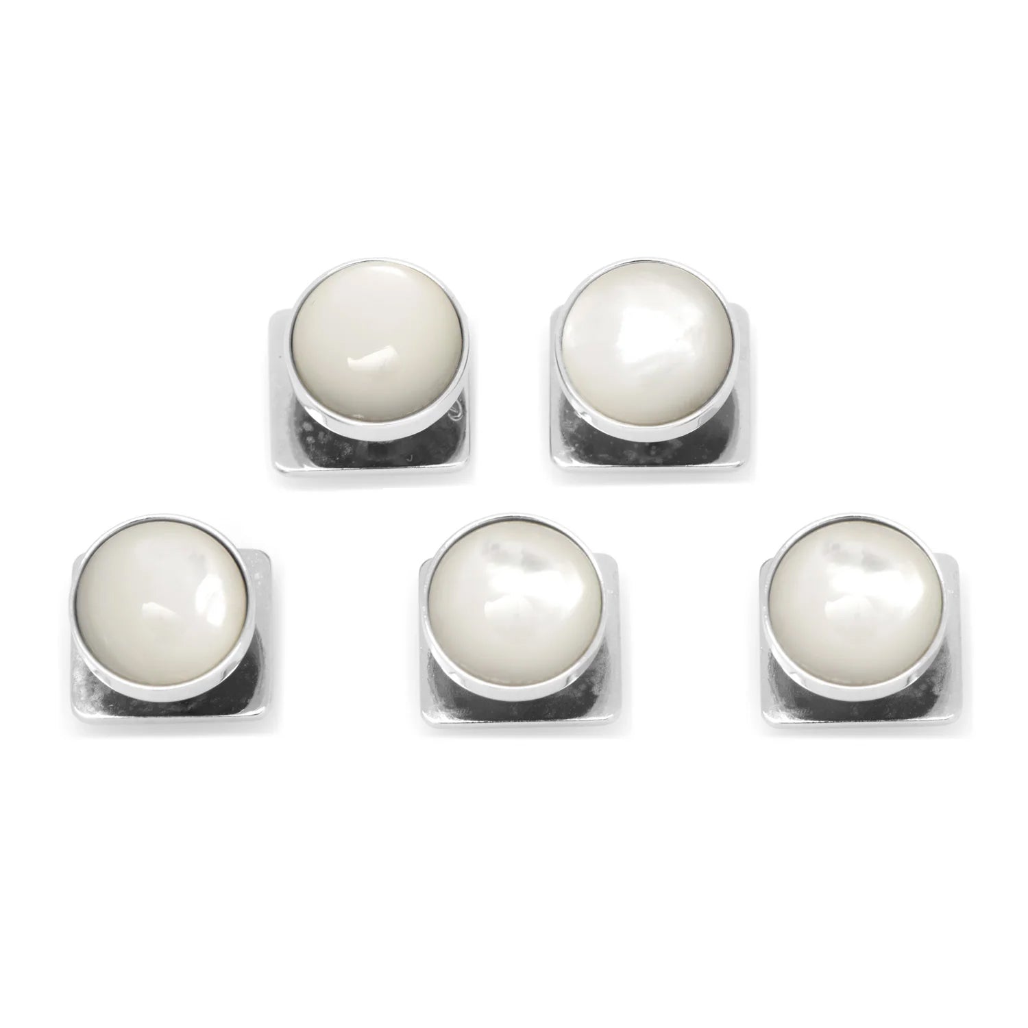Silver and Mother of Pearl 5-Studs - My Men's Shop