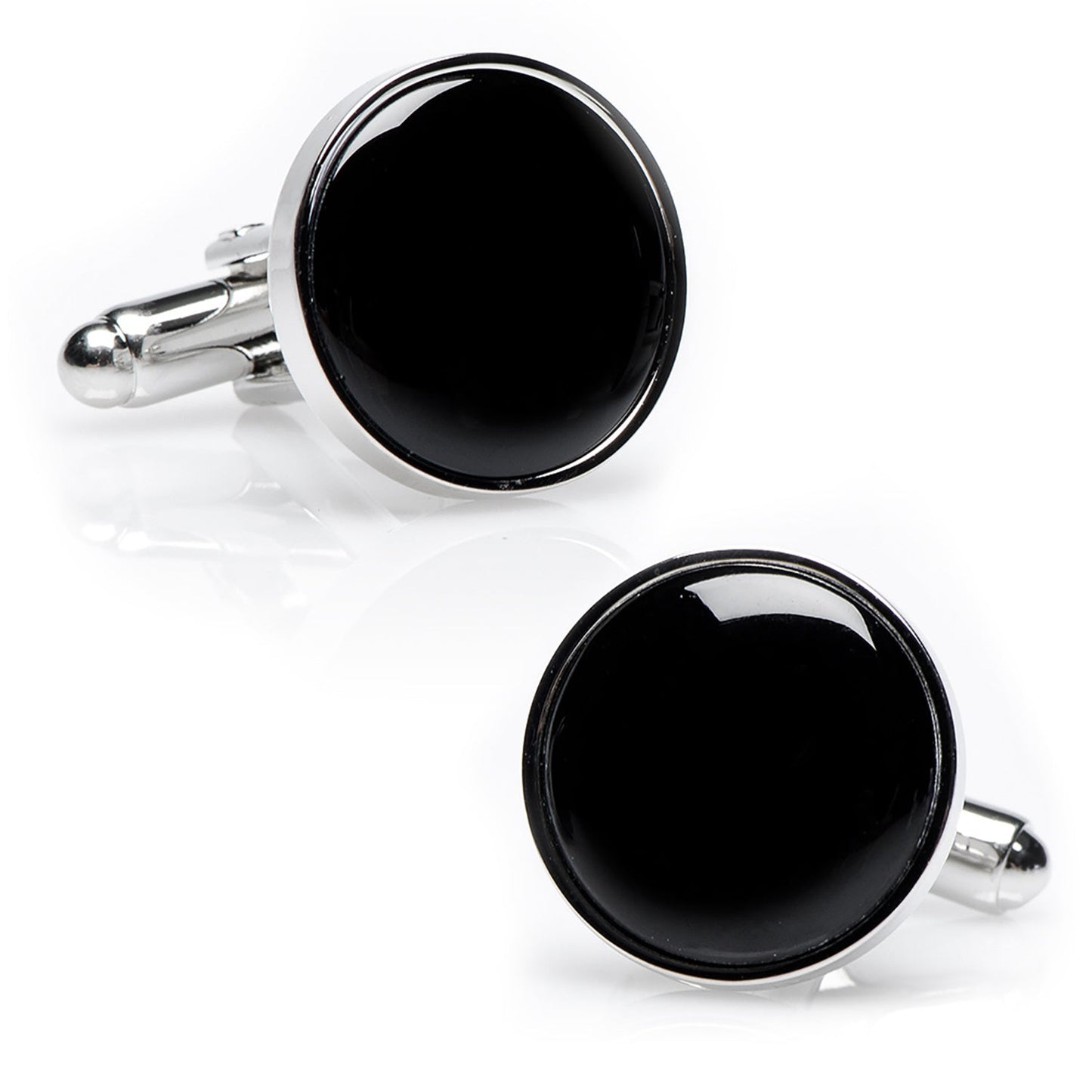 Silver and Onyx 5-Stud Set - My Men's Shop