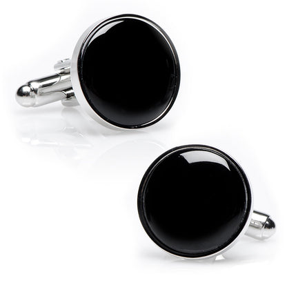 Silver and Onyx 5-Stud Set - My Men's Shop