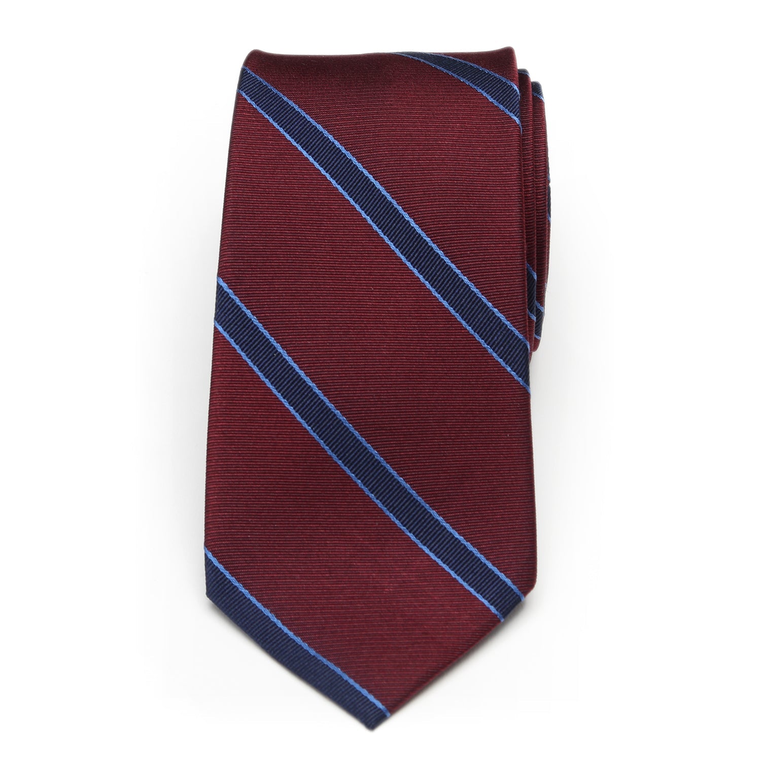 The Phillip Tie (Burgundy Stripe Men's Tie) - My Men's Shop