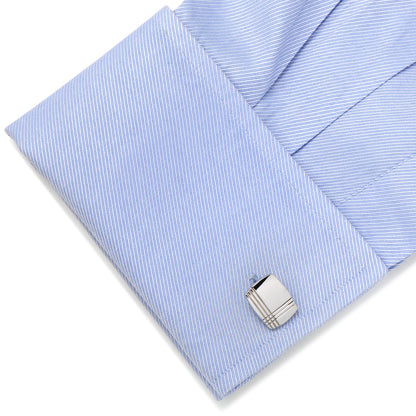 Stainless Steel Tartan Plaid 5-Stud Set - My Men's Shop