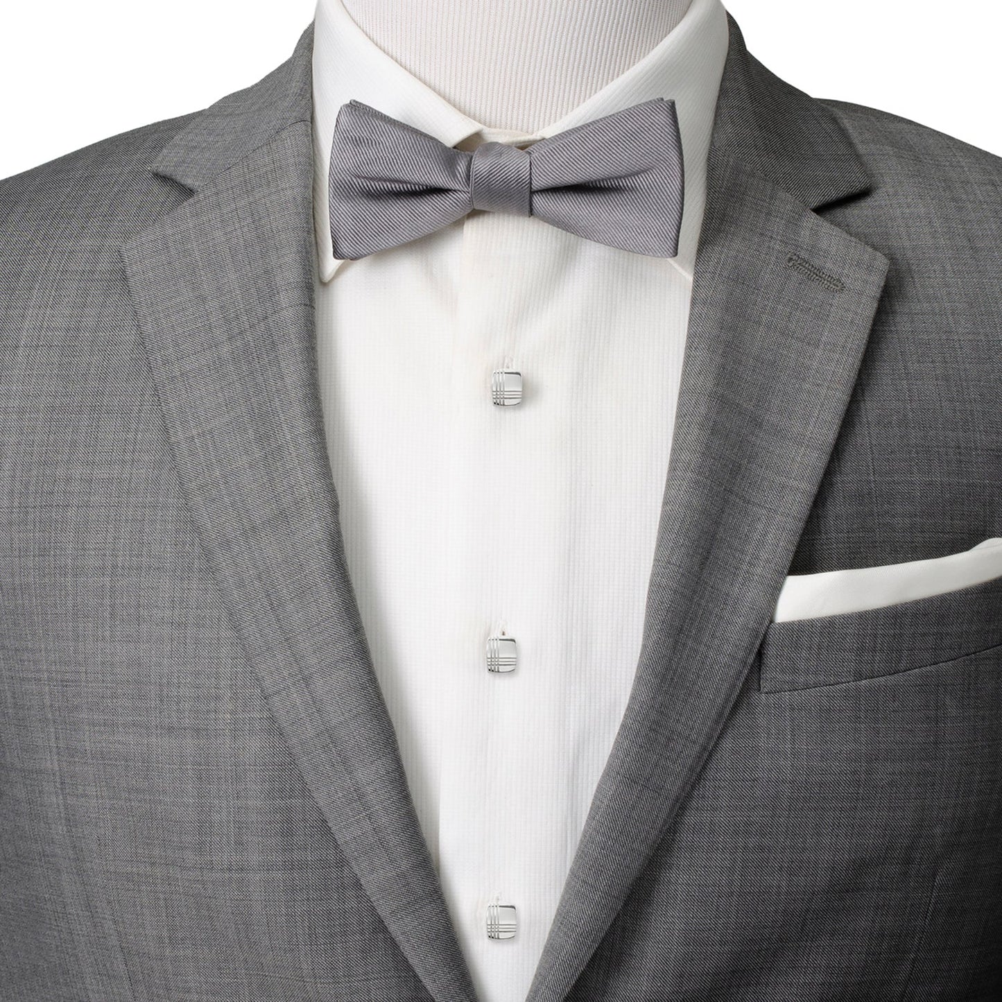 Stainless Steel Tartan Plaid 5-Studs - My Men's Shop