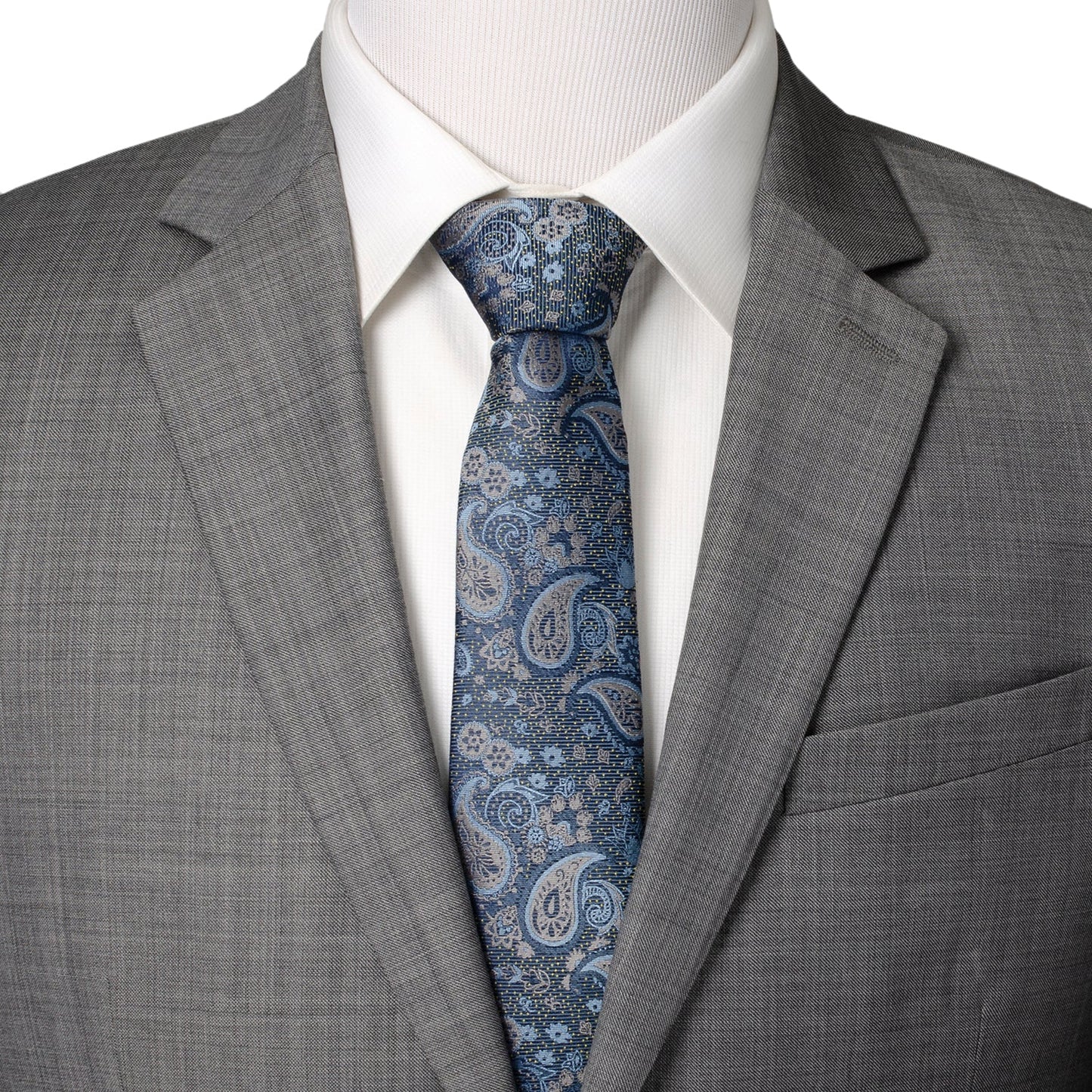 Blue & Gray Paisley Men's Tie - My Men's Shop