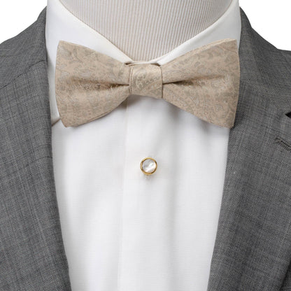 Tan Paisley Men's Bow Tie - My Men's Shop