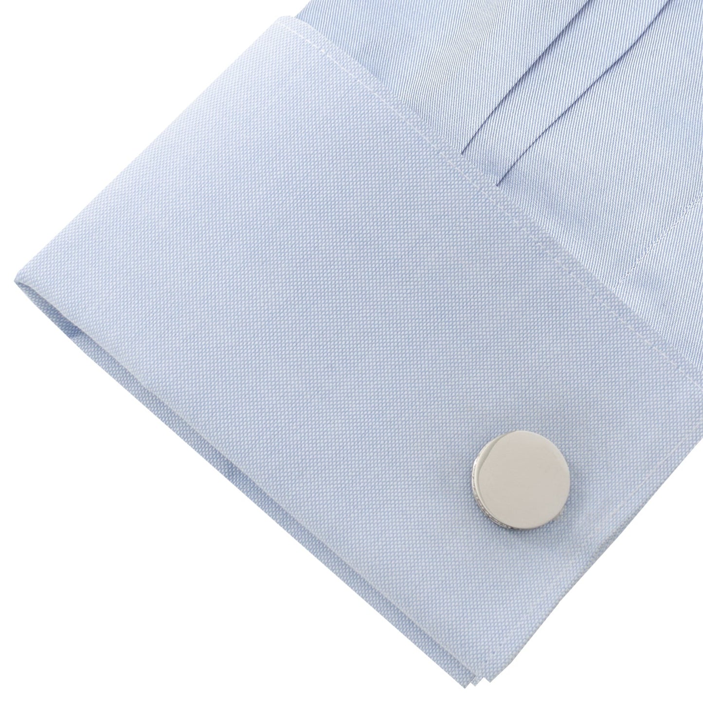 Gemelos de acero inoxidable grabables con borde pavé